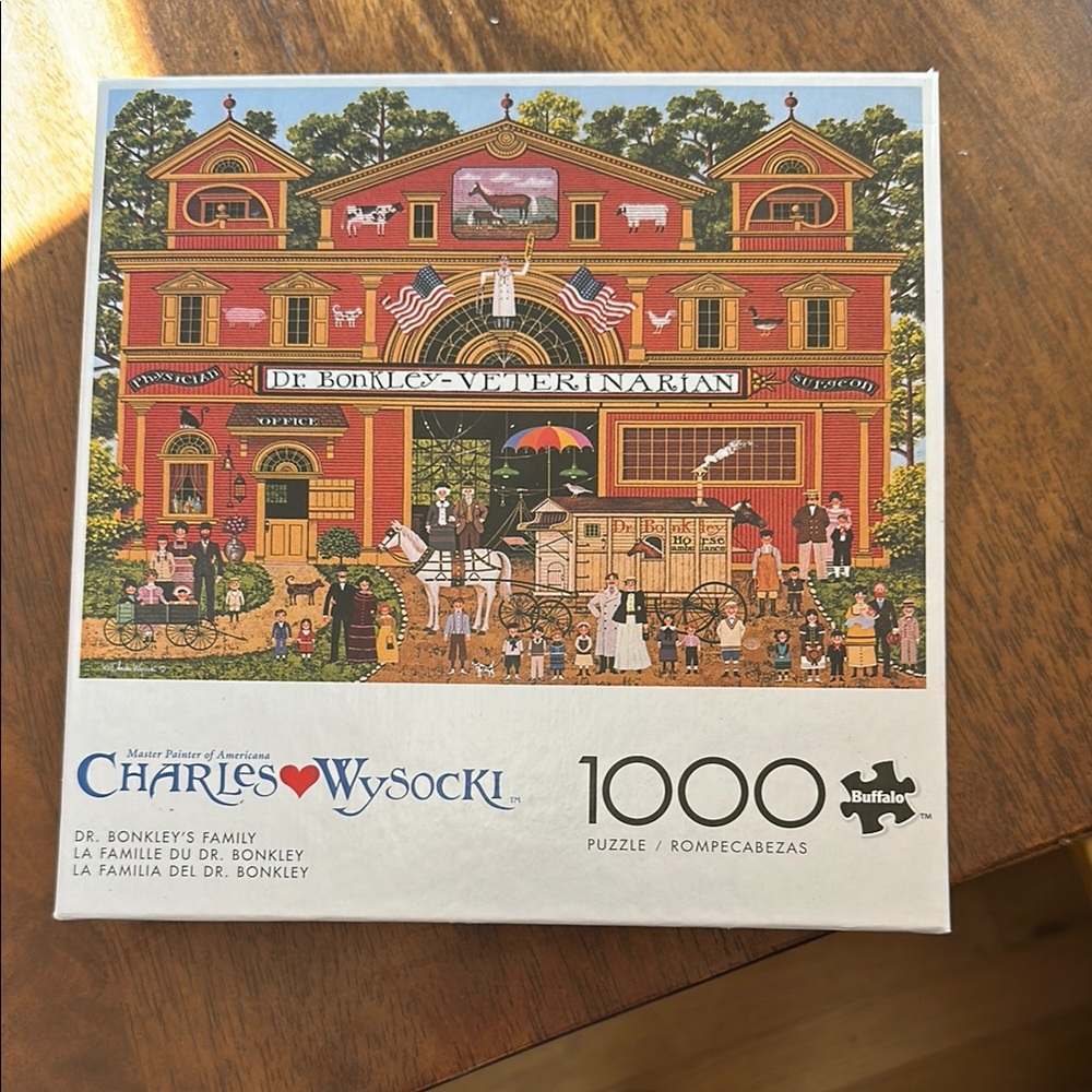 Charles Wysocki Dr. Bonkley’s Family 1000-Piece Puzzle - Red